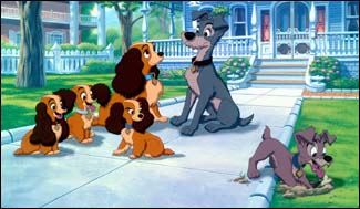 Production Still From Disney's "Lady and the Tramp 2".